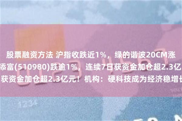 股票融资方法 沪指收跌近1%，绿的谐波20CM涨停！上证指数ETF汇添富(510980)跌逾1%，连续7日获资金加仓超2.3亿元！机构：硬科技成为经济稳增长关键引擎